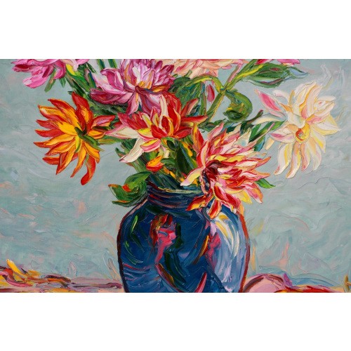Obraz Olejny Kwiaty 100x80 Cm 