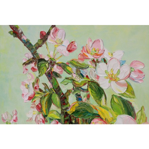 Obraz Olejny Kwiaty 80x70 Cm 