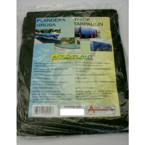 Plandeka Zielona Z Pe Gruba 90g 8x10m Agrj 