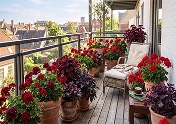 Czerwone kwiaty i rośliny do donic na balkon i taras. Co posadzić, by kwitło i zachwycało cały sezon?