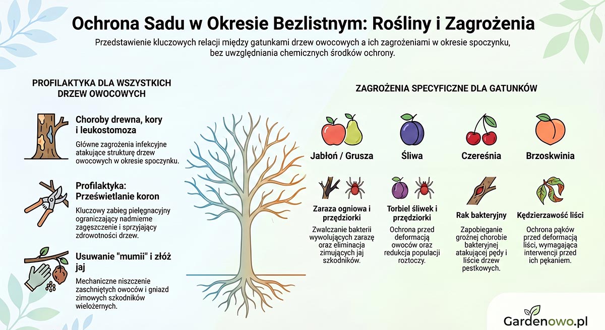 Kalendarz oprysków drzew owocowych 2026 okres bezlistny Kalendarz oprysków drzew owocowych 2026 okres bezlistny