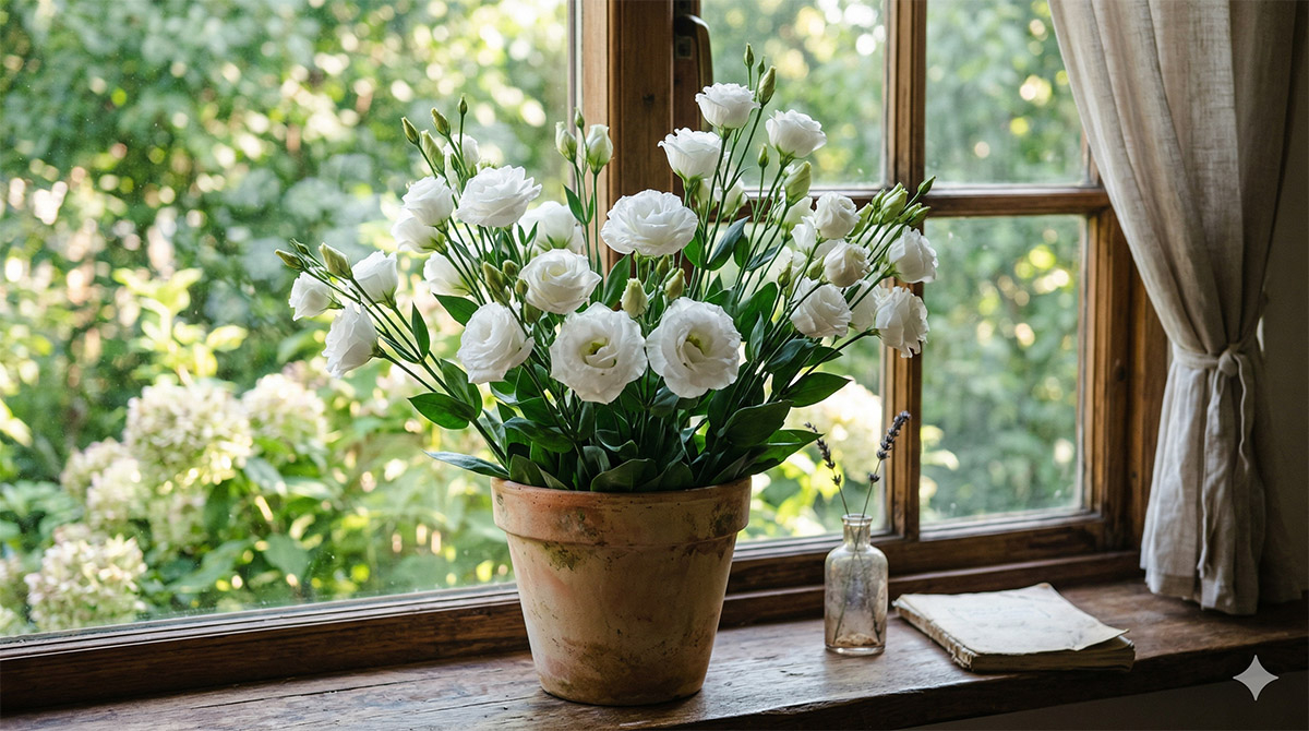 Eustoma w doniczce eustoma w doniczce