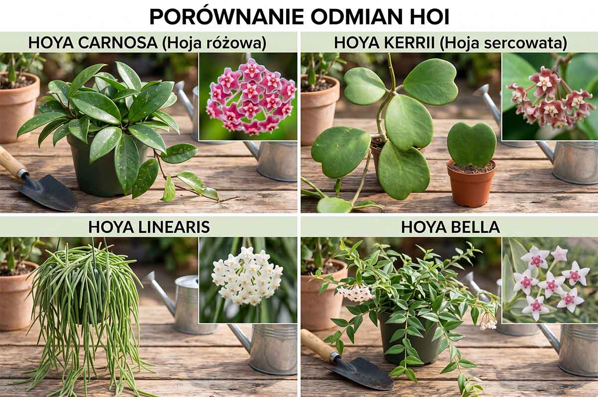Popularne odmiany hoi porównanie odmian hoi carnosa kerrii linearis bella
