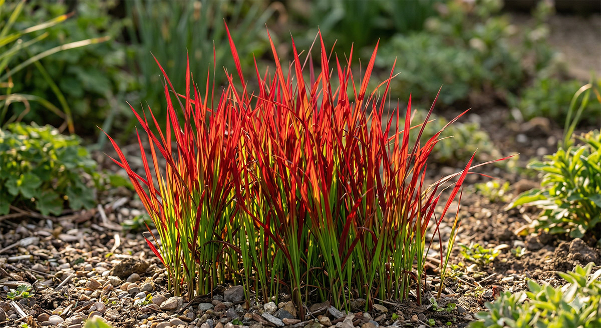 imperata red baron czerwona trawa