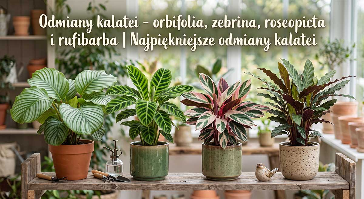 Najpiękniejsze odmiany kalatei Odmiany kalatei - orbifolia, zebrina, roseopicta i rufibarba