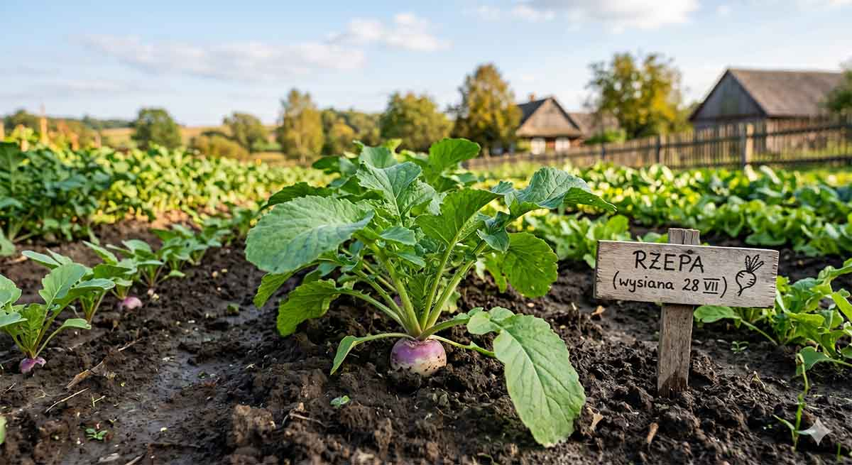 Rzepa na jesień Rzepa wysiana pod koniec lipca